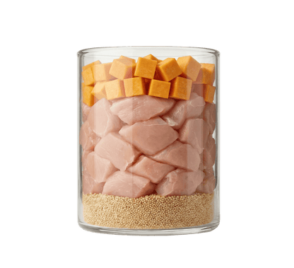 Geflügel mit Kürbis und Amaranth