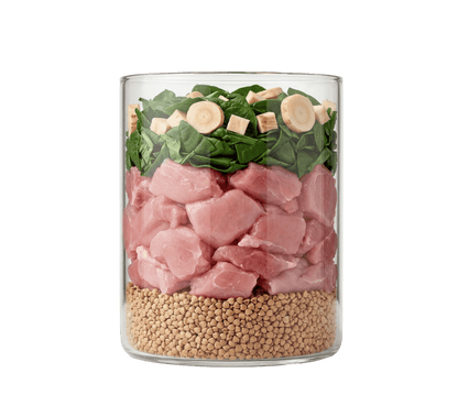 Kaninchen mit Pastinake, Spinat und Buchweizen